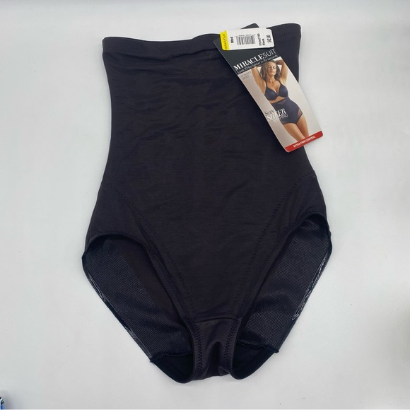 Miraclesuit Extra Firm Sexy Sheer Shaping Hi-Waist Brief Black Body Shaper M - Picture 2 of 6